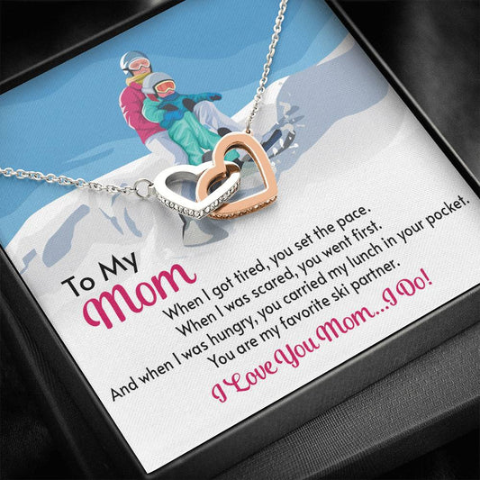 Interlocking Hearts Necklace for Moms: When I Got Tired, You Set The Pace - Powderaddicts