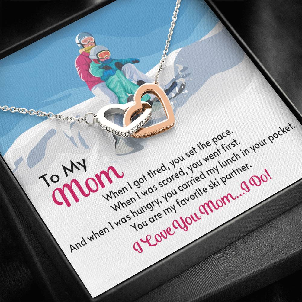 Interlocking Hearts Necklace for Moms: When I Got Tired, You Set The Pace - Powderaddicts