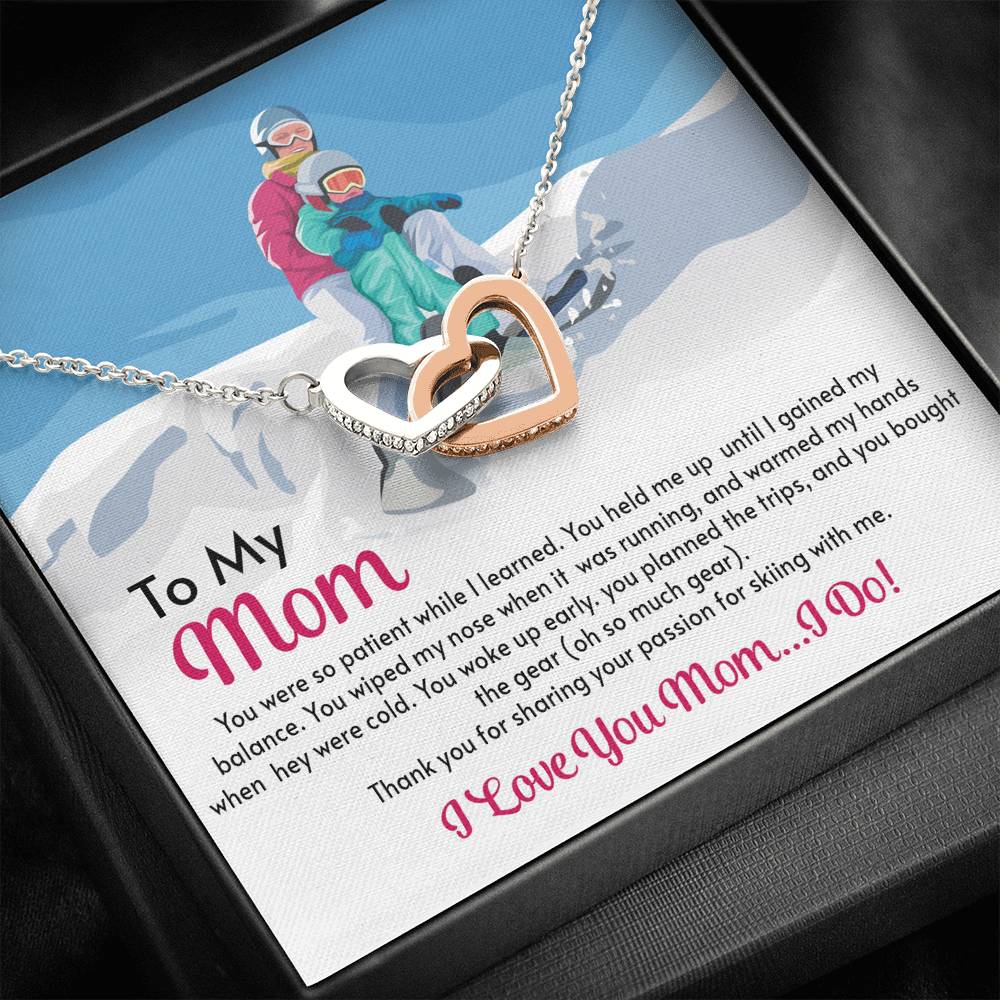 Interlocking Hearts Necklace for Moms: You Were So Patient While I Learned - Powderaddicts