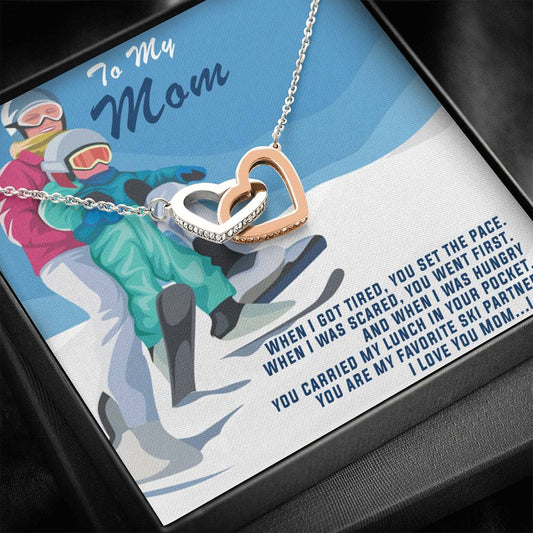 Interlocking Hearts Necklace For Mother's Day: When I got Tired, You Set The Pace - Powderaddicts