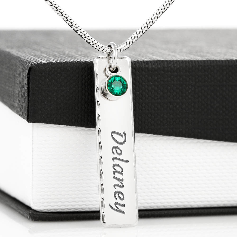 PERSONALIZED Birthstone Pendant for Moms: I Am The Skier I Am Today Because Of You - Powderaddicts