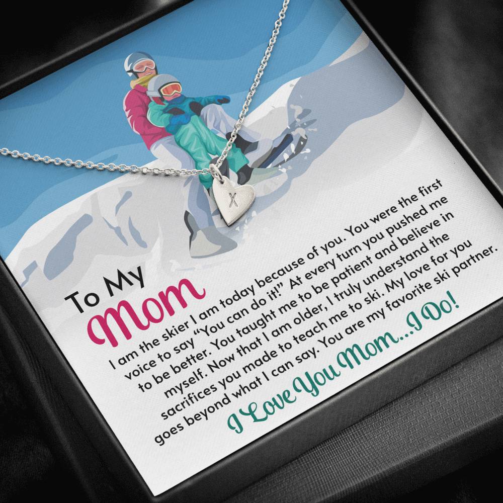 Sweetest Hearts Necklace for Moms: I Am The Skier I Am Today Because of You - Powderaddicts