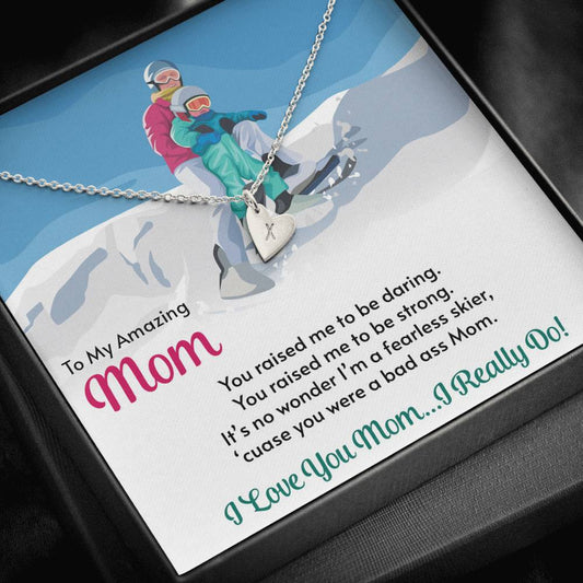 PERSONALIZED Sweetest Hearts Necklace for Moms: You Raised Me To Be Daring - Powderaddicts