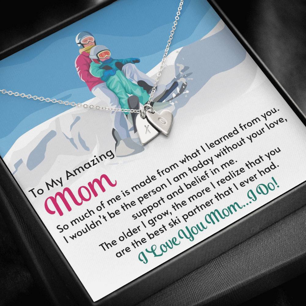PERSONALIZED Sweetest Hearts Necklace for Moms : So Much Of Me Is Made From What I Learned From You - Powderaddicts