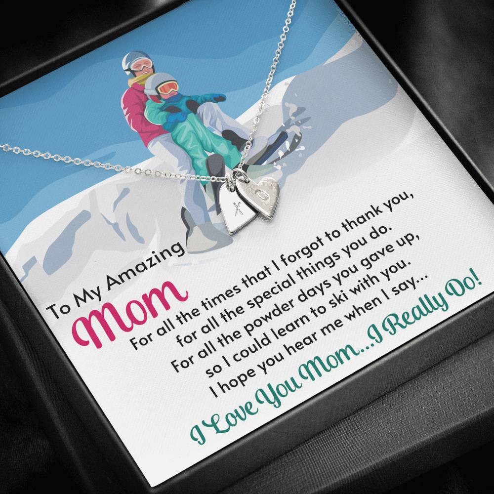 PERSONALIZED Sweetest Hearts Necklace for Mom: For All The Times I Forgot To Thank You - Powderaddicts
