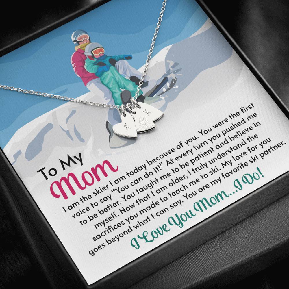 Sweetest Hearts Necklace for Moms: I Am The Skier I Am Today Because of You - Powderaddicts