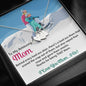 PERSONALIZED Sweetest Hearts Necklace for Moms: Behind Every Bad Ass Skier - Powderaddicts