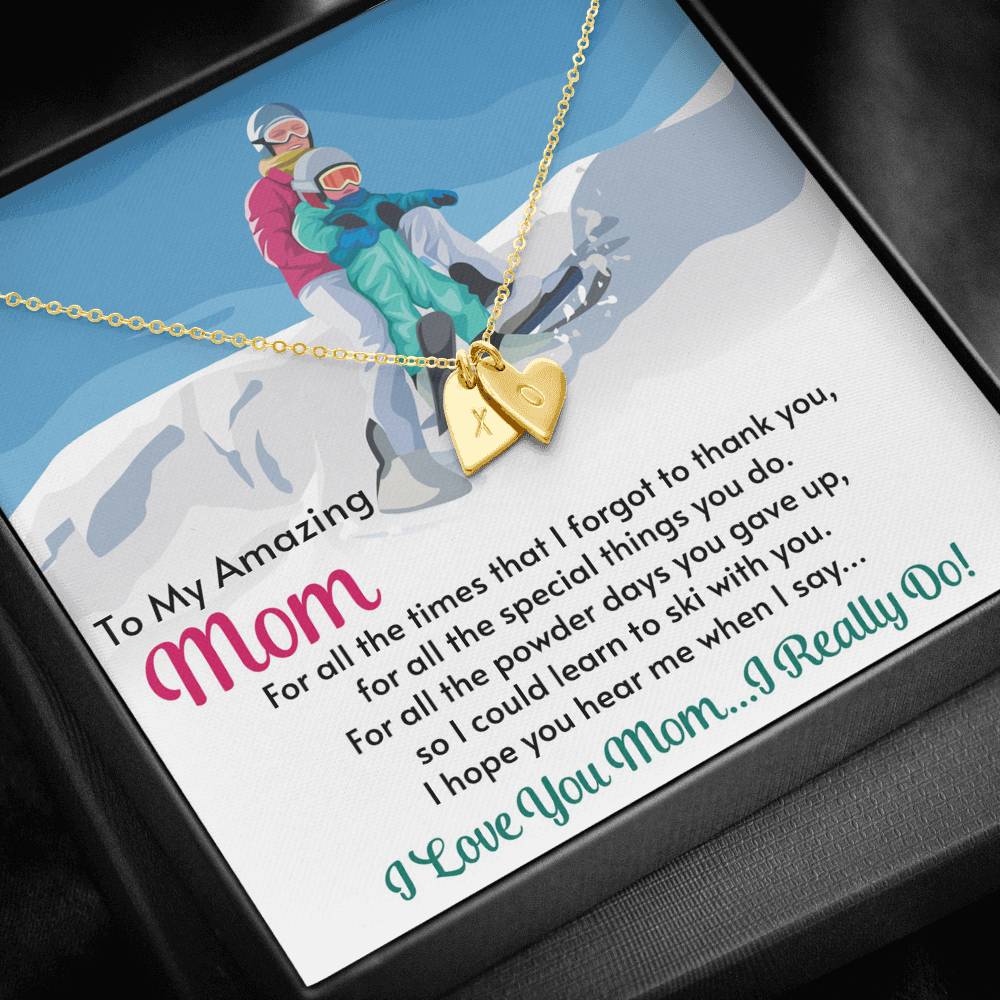 PERSONALIZED Sweetest Hearts Necklace for Mom: For All The Times I Forgot To Thank You - Powderaddicts