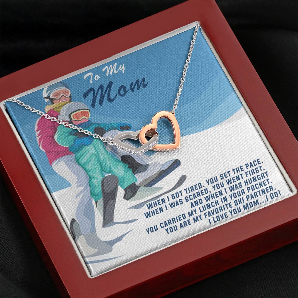 Interlocking Hearts Necklace For Mother's Day: When I got Tired, You Set The Pace - Powderaddicts