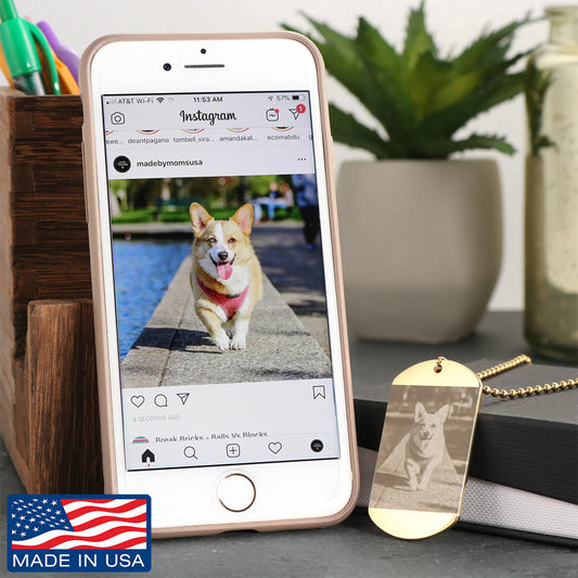 Custom Photo Etched Dog Tag - Powderaddicts