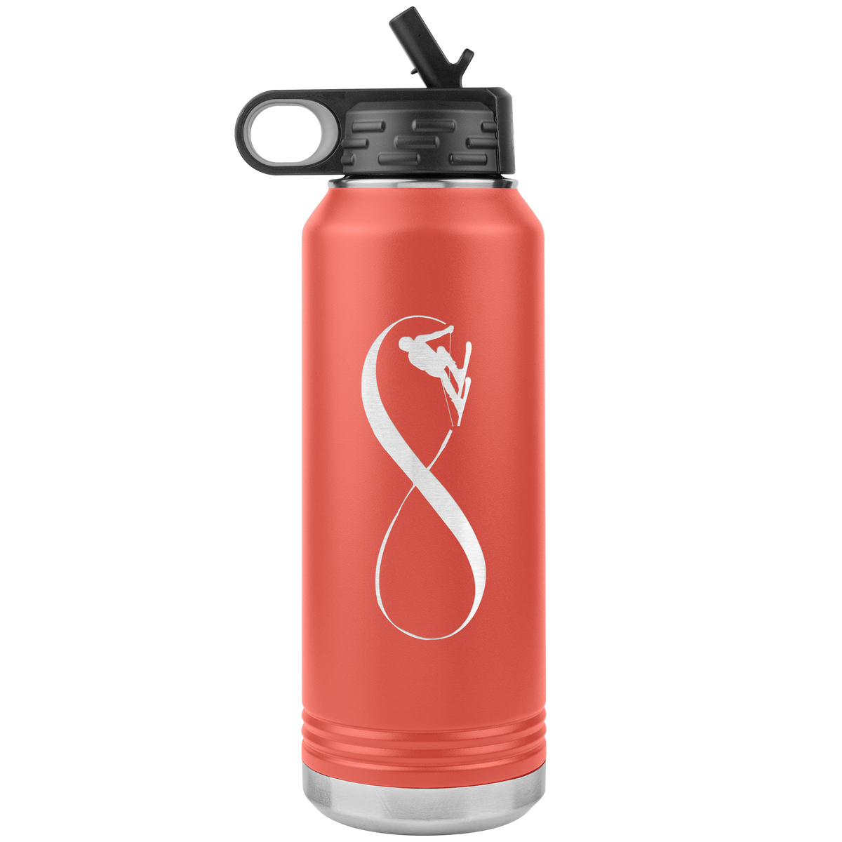 Infinity Skiing 32oz Water Bottle Tumbler - Powderaddicts