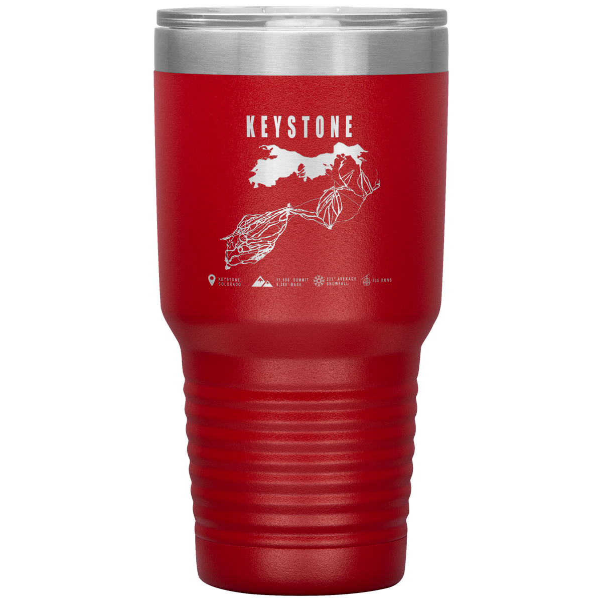 Keystone Colorado Ski Trail Map 30oz Tumbler - Powderaddicts