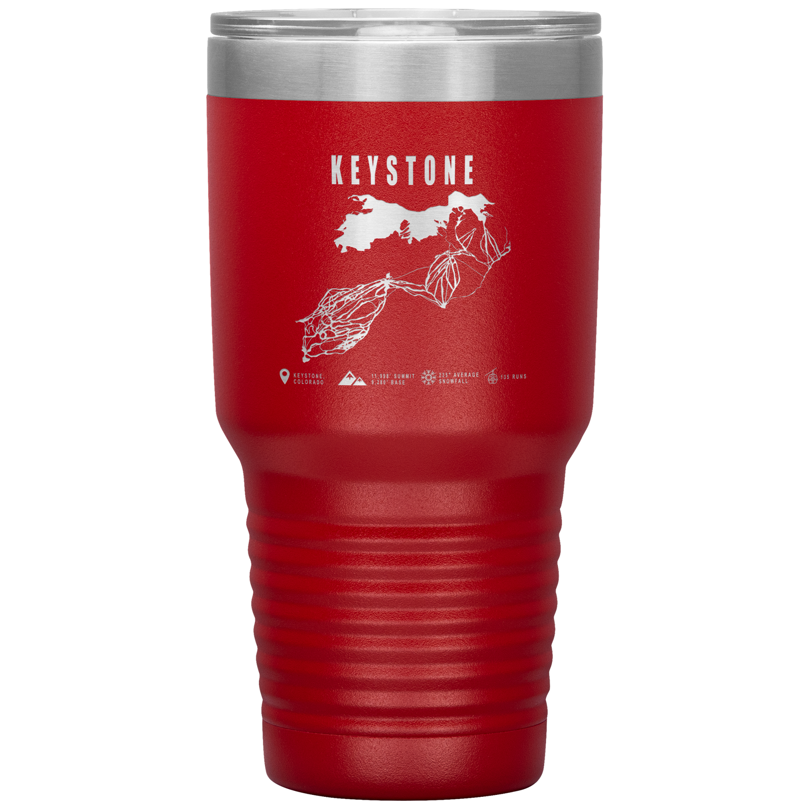 Keystone Colorado Ski Trail Map 30oz Tumbler - Powderaddicts