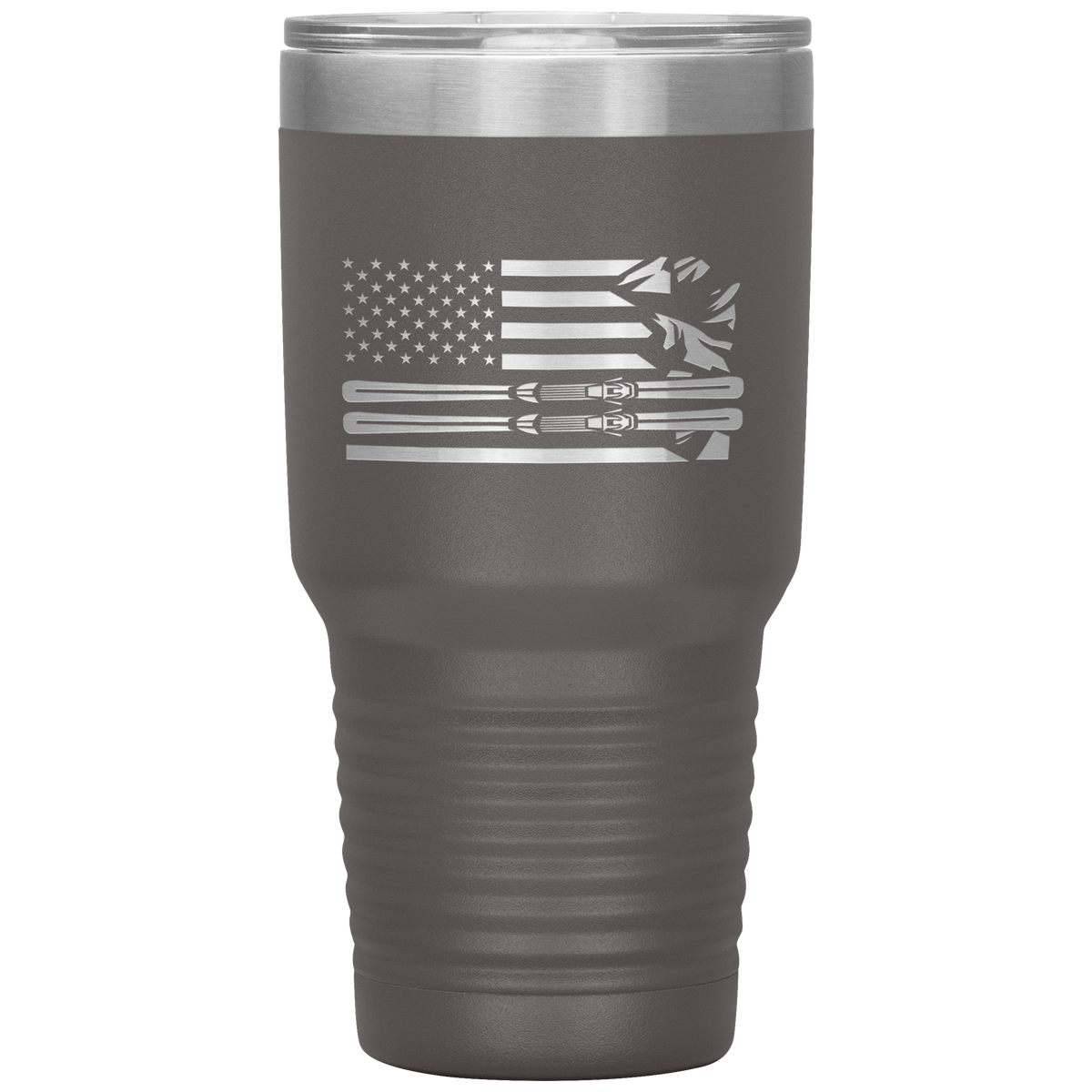 USA Ski Flag 30oz Tumbler - Powderaddicts