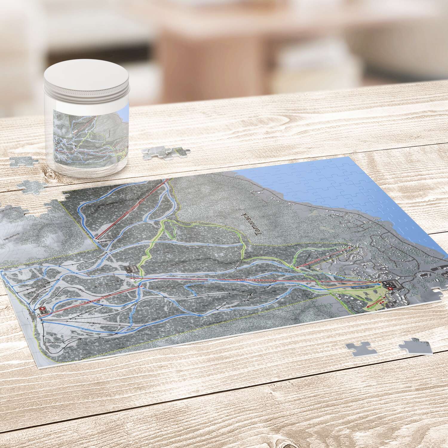 Tamarack, Idaho Ski Trail Map Puzzle - Powderaddicts