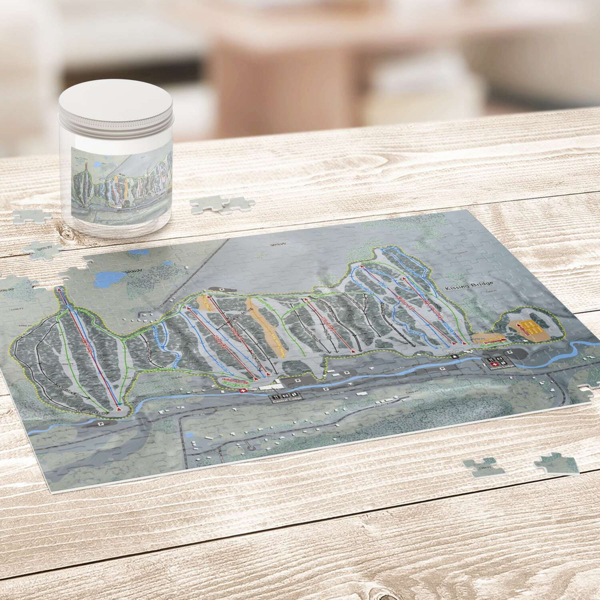 Kissing Bridge New York Ski Trail Map Puzzles - Powderaddicts