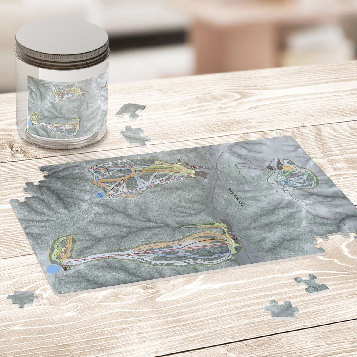 Mountain High, California Ski Trail Map Puzzle - Powderaddicts