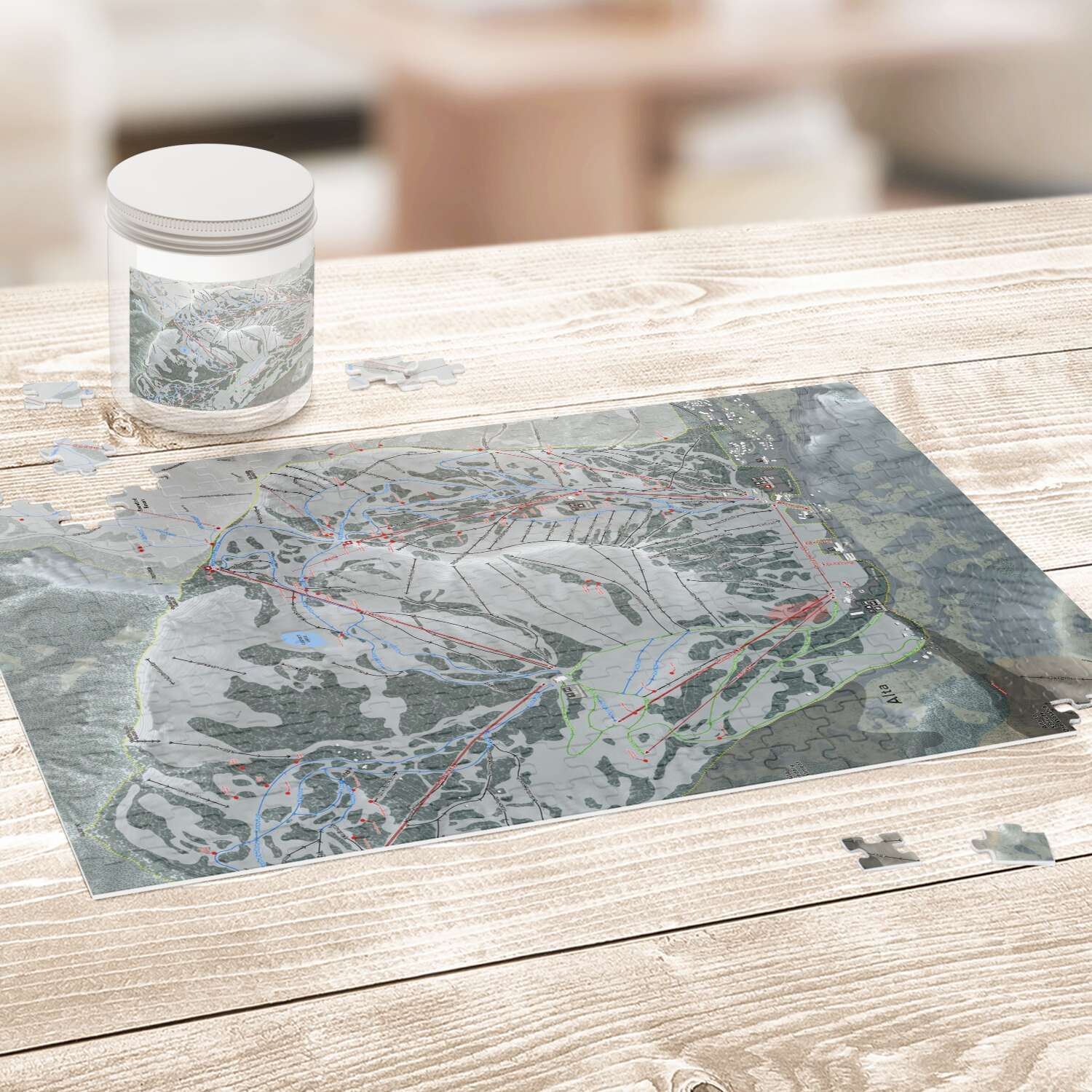 Alta, Utah Ski Trail Map Puzzle - Powderaddicts