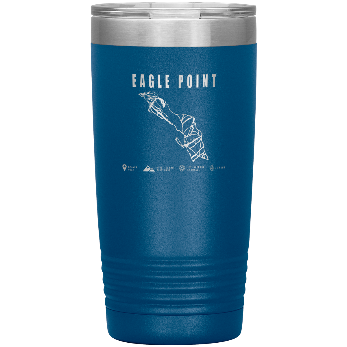 Eagle Point,Utah Ski Trail Map 20oz Tumbler - Powderaddicts