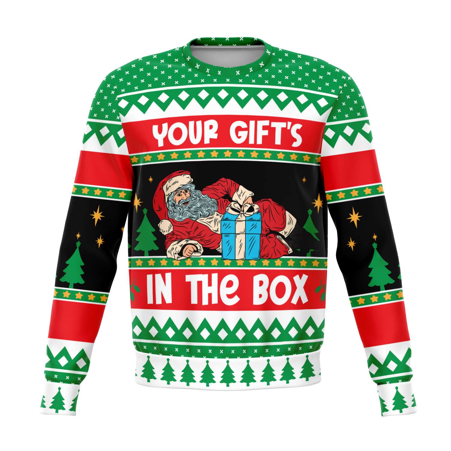 The Gift's In The Box Ugly Christmas Sweater - Powderaddicts