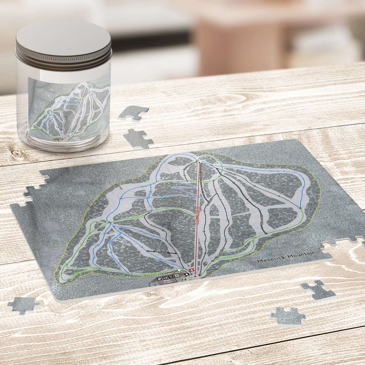 Maverick Montana Ski Trail Map Puzzle - Powderaddicts