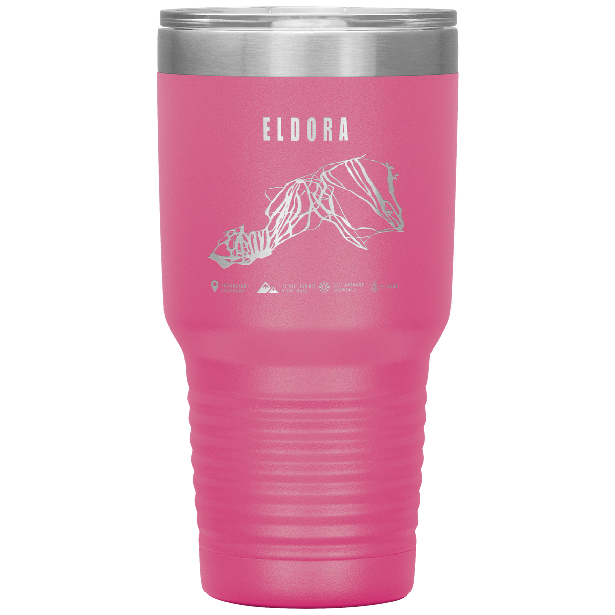 Eldora Colorado Ski Trail Map 30oz Tumbler - Powderaddicts
