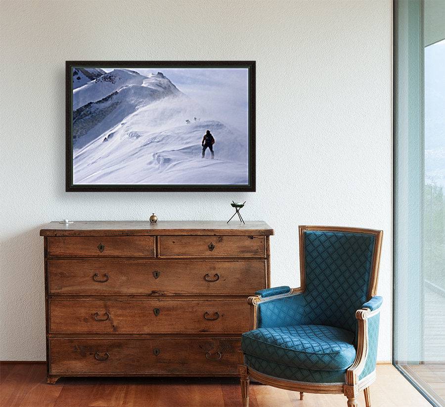 Back Country Skier Climbing Ridge - Powderaddicts