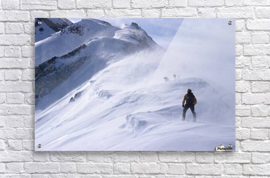 Back Country Skier Climbing Ridge - Powderaddicts