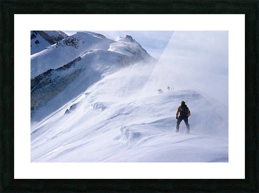 Back Country Skier Climbing Ridge - Powderaddicts