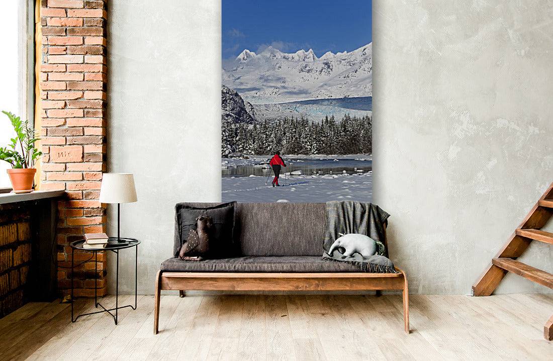 Back Country Skier Climbing Ridge - Powderaddicts