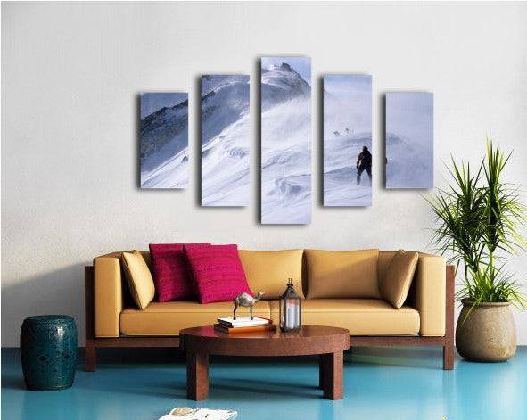 Back Country Skier Climbing Ridge - Powderaddicts