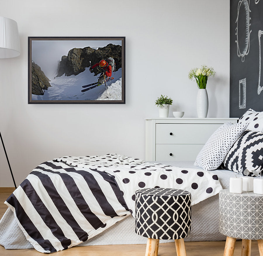 Backcountry skier on West Twin Peak near Eklutna - Powderaddicts