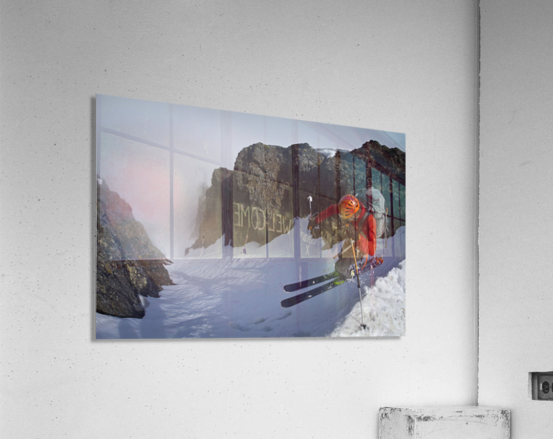 Backcountry skier on West Twin Peak near Eklutna - Powderaddicts