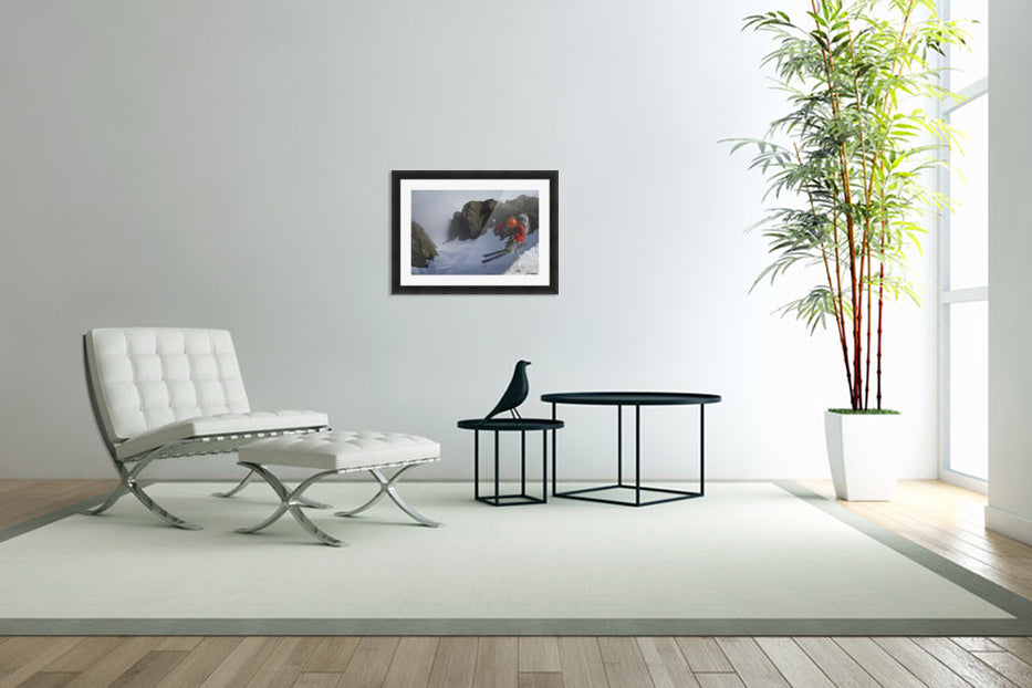 Backcountry skier on West Twin Peak near Eklutna - Powderaddicts