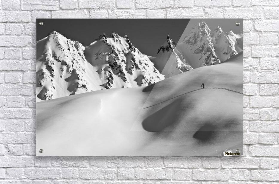 Backcountry skier skinning in the Iguana - Powderaddicts