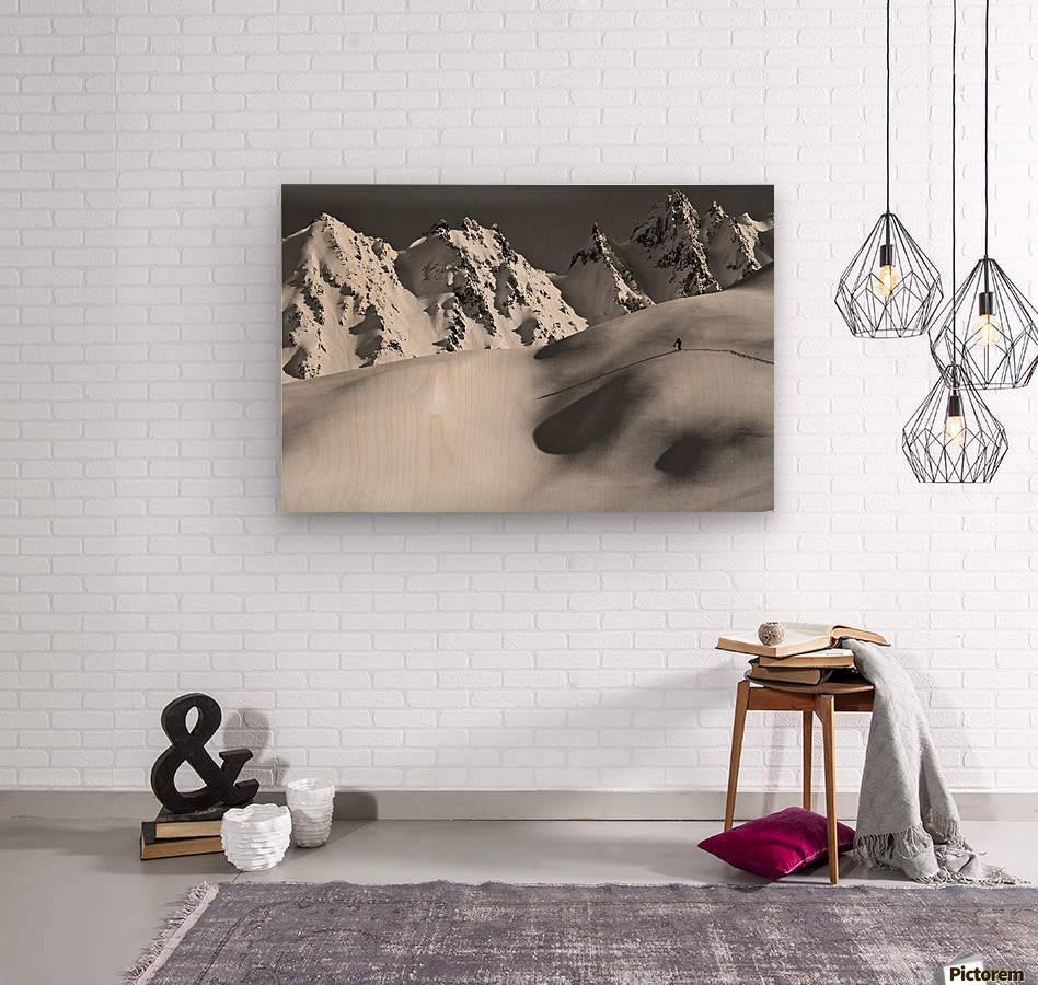 Backcountry skier skinning in the Iguana - Powderaddicts