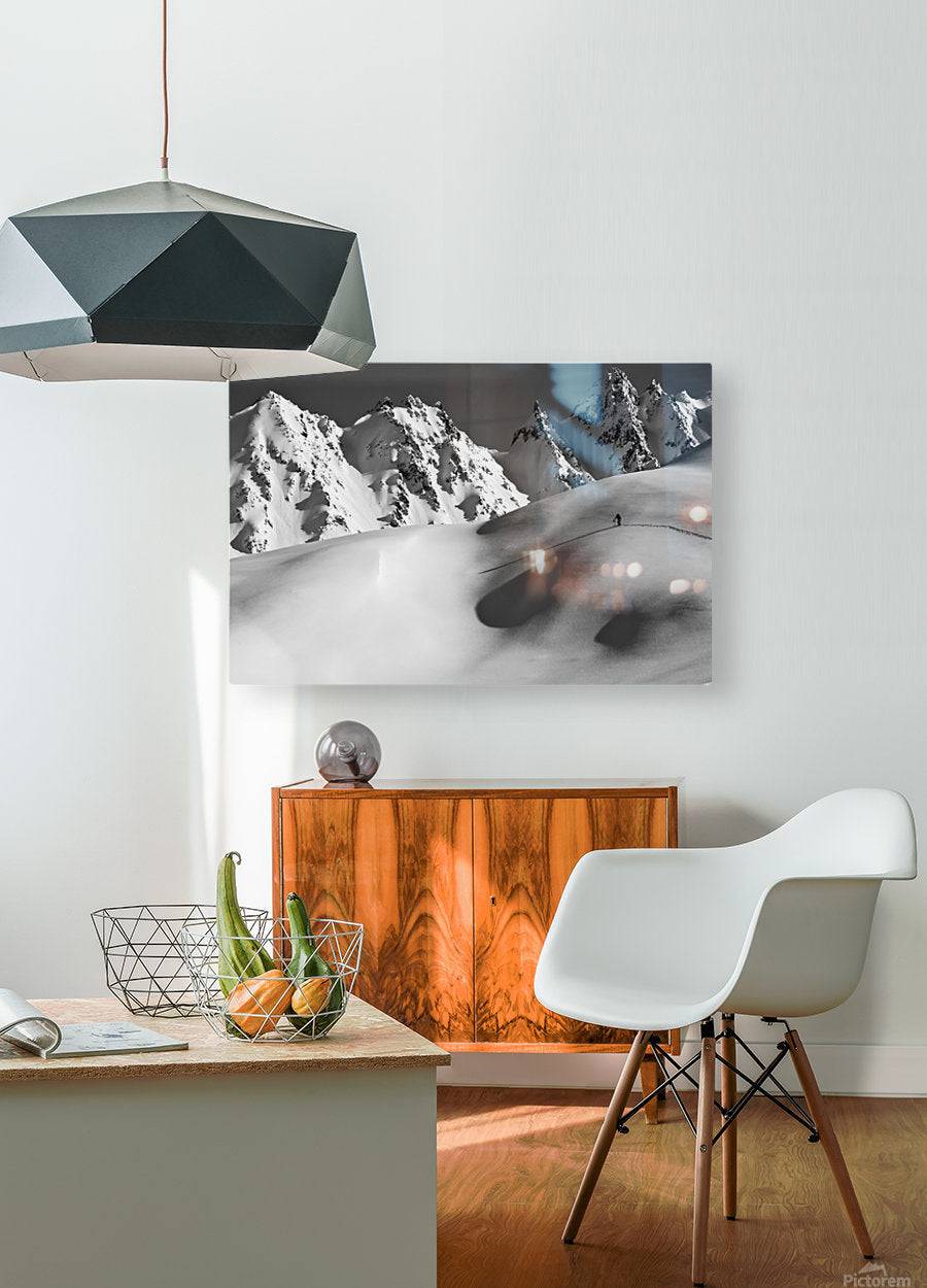 Backcountry skier skinning in the Iguana - Powderaddicts