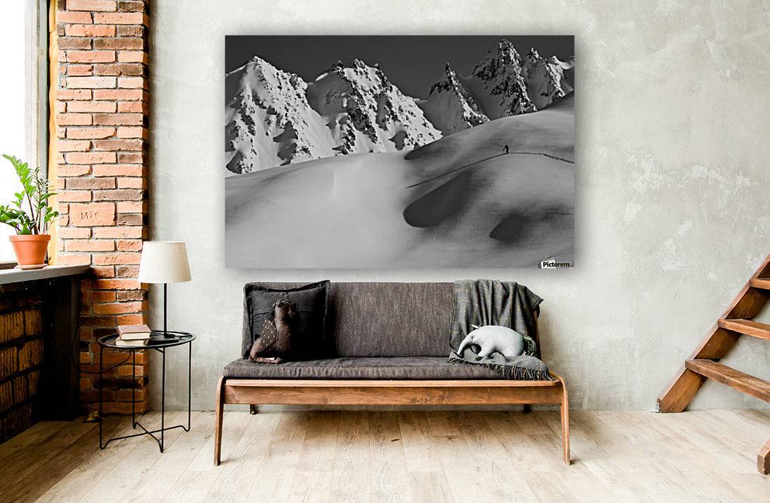 Backcountry skier skinning in the Iguana - Powderaddicts