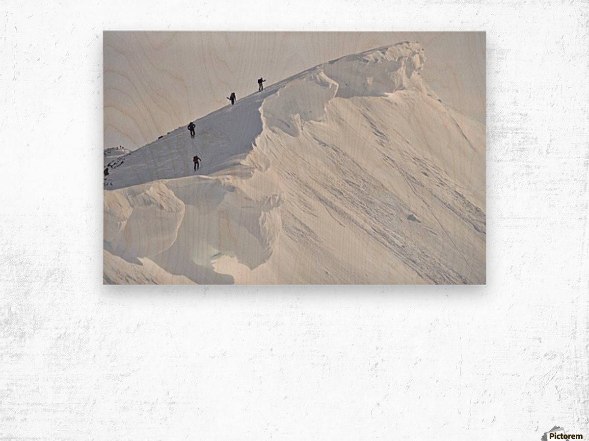 Backcountry Skiers On The Ridge Of Pms Bowl - Powderaddicts