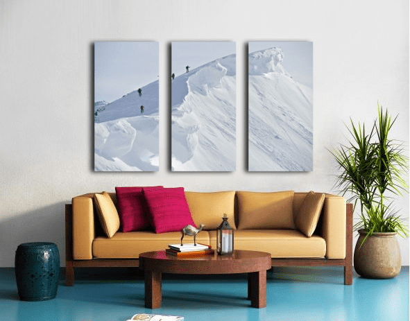 Backcountry Skiers On The Ridge Of Pms Bowl - Powderaddicts