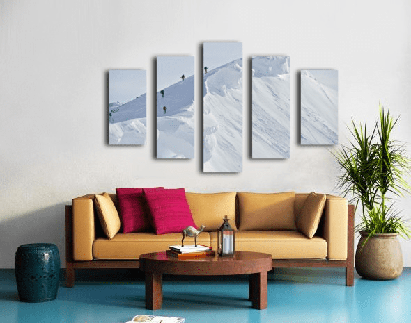 Backcountry Skiers On The Ridge Of Pms Bowl - Powderaddicts