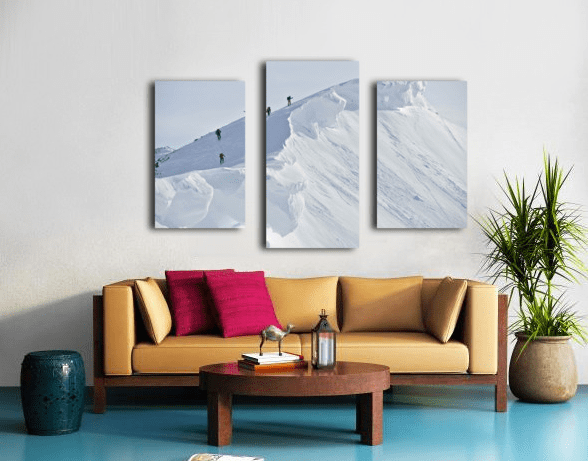 Backcountry Skiers On The Ridge Of Pms Bowl - Powderaddicts