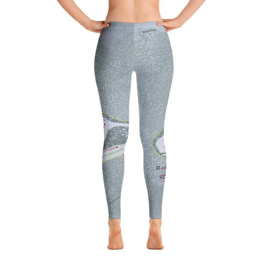 Badger Pass, California Ski Trail Map Women's Base Layer Bottom - Powderaddicts