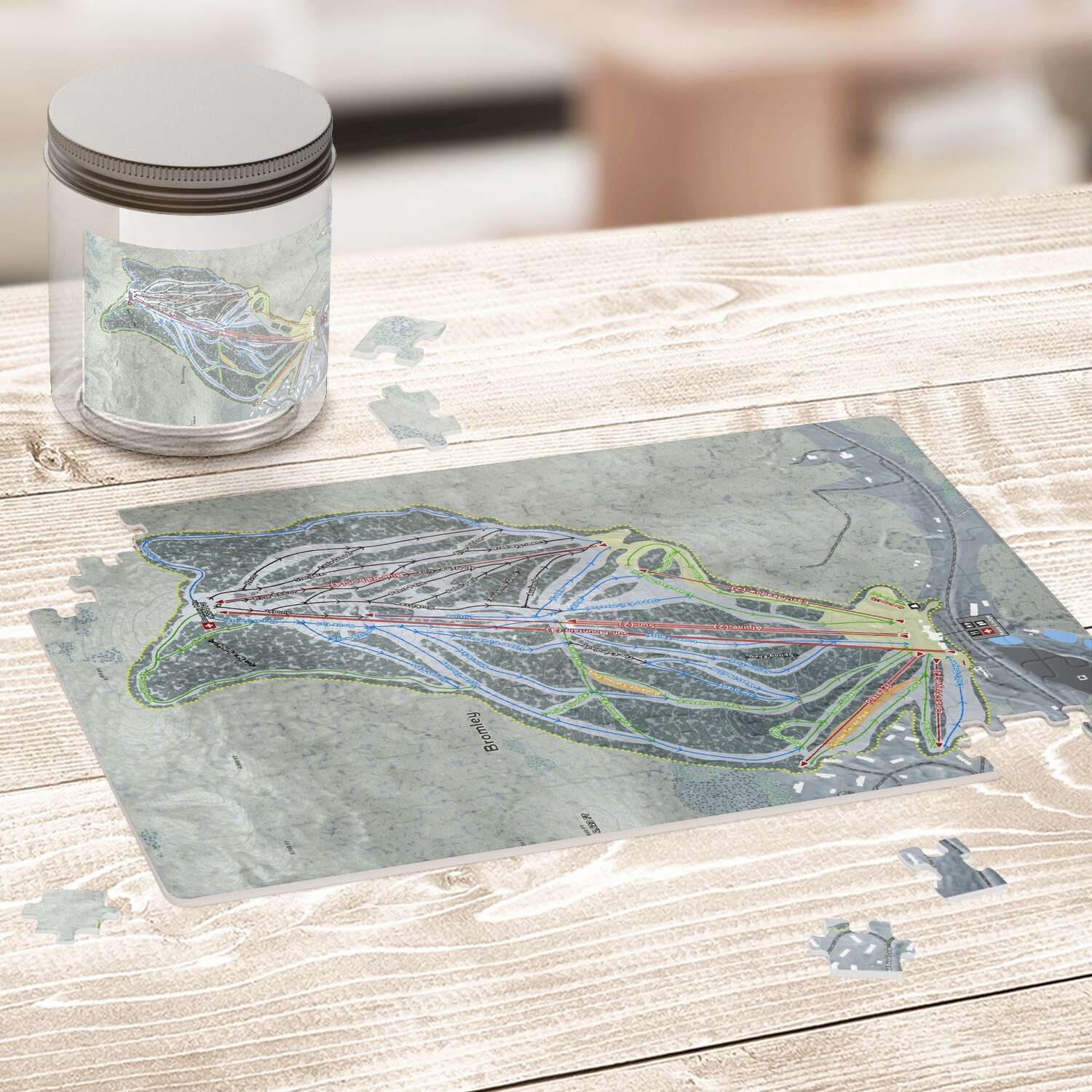 Bromley, Vermont Ski Trail Map Puzzle - Powderaddicts