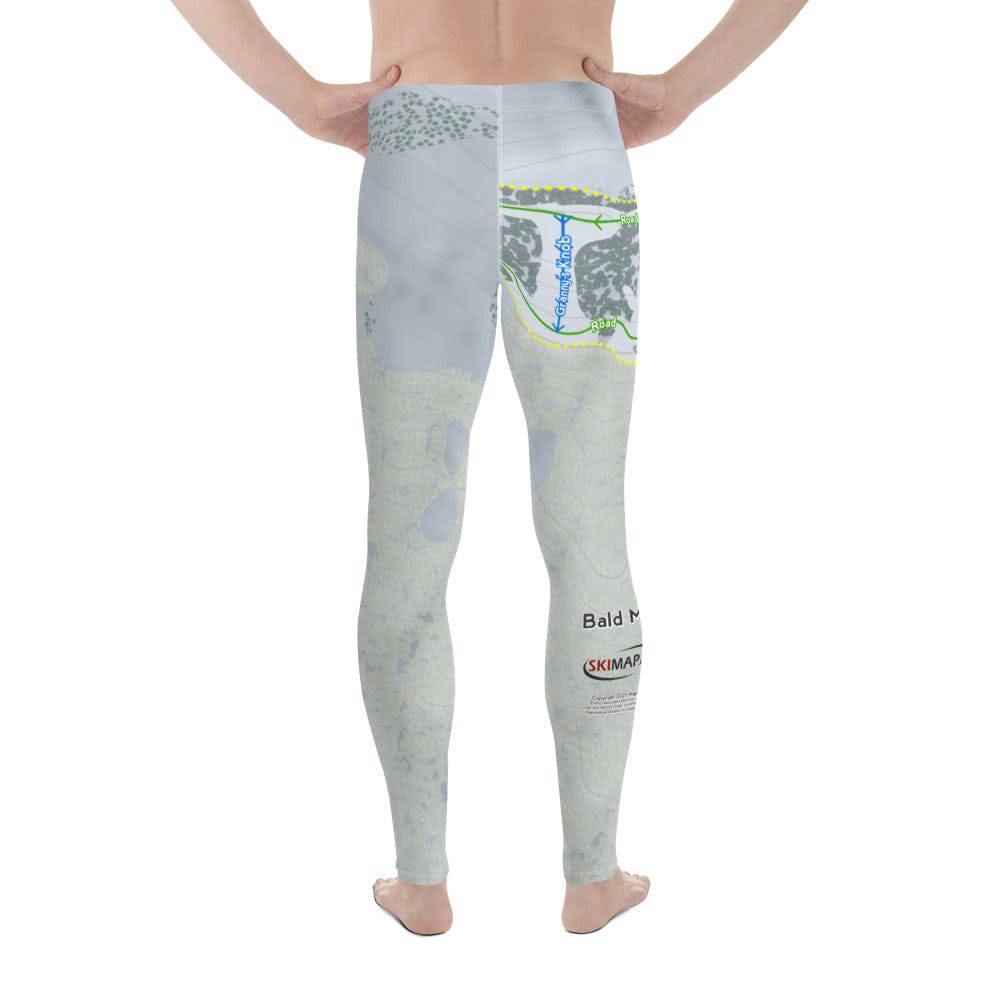 Bald Mountain, Idaho Ski Trail Map Men's Base Layer Bottom - Powderaddicts