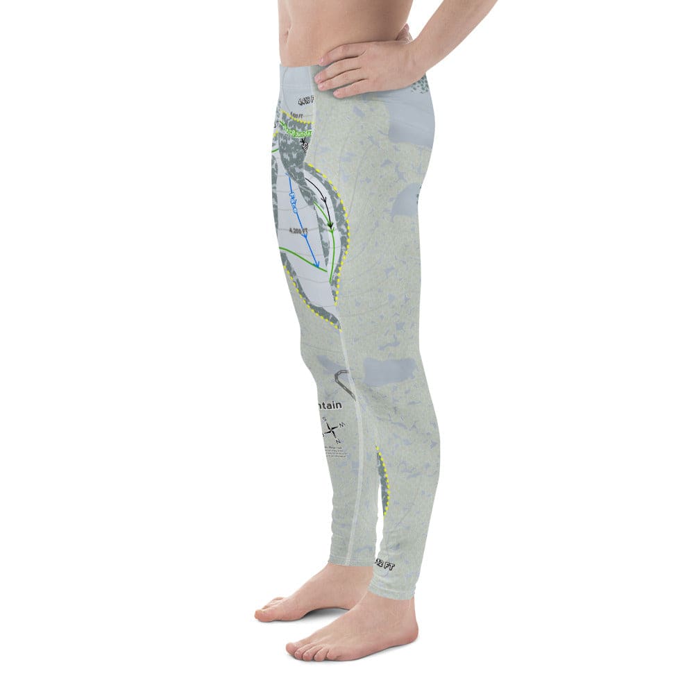 Bald Mountain, Idaho Ski Trail Map Men's Base Layer Bottom - Powderaddicts