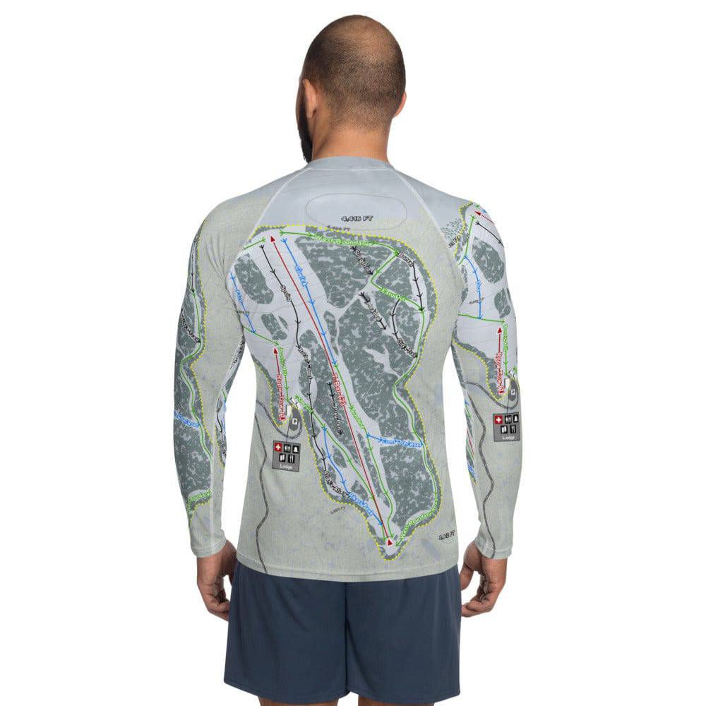 Bald Mountain, Idaho Ski Trail Map Men's Base Layer Top - Powderaddicts