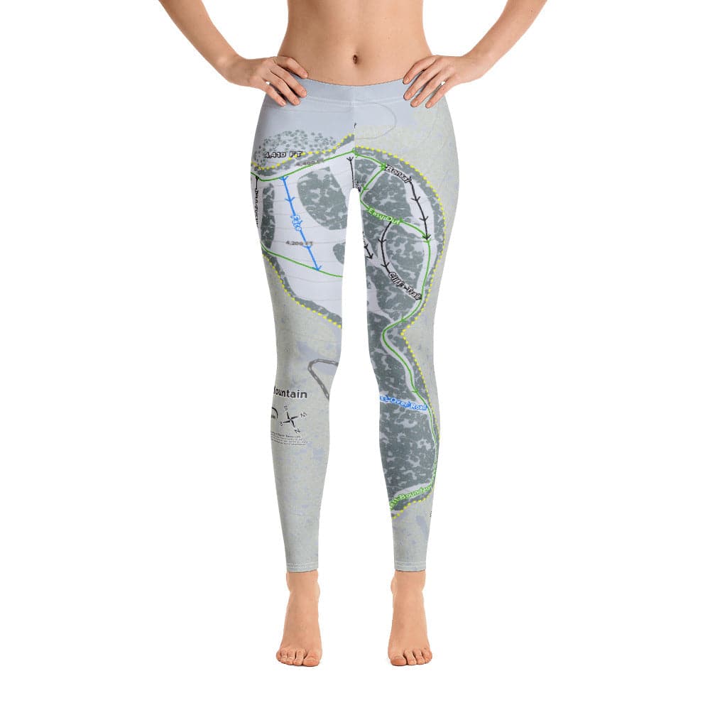 Bald Mountain, Idaho Ski Trail Map Women's Base Layer Bottom - Powderaddicts