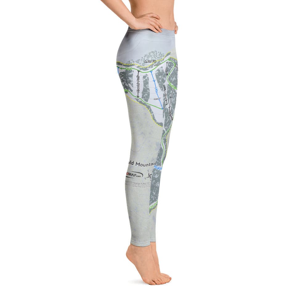 Bald Mountain, Idaho Ski Trail Map Women's Base Layer Bottom - Powderaddicts