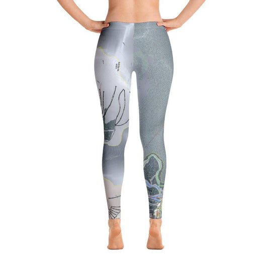 Banff Sunshine, Alberta Ski Trail Map Women's Base Layer Bottom - Powderaddicts